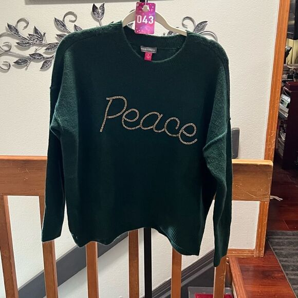 EUC Vince Camuto Forest Green Peace Oversized Sweater Size XS #043 - Picture 7 of 7